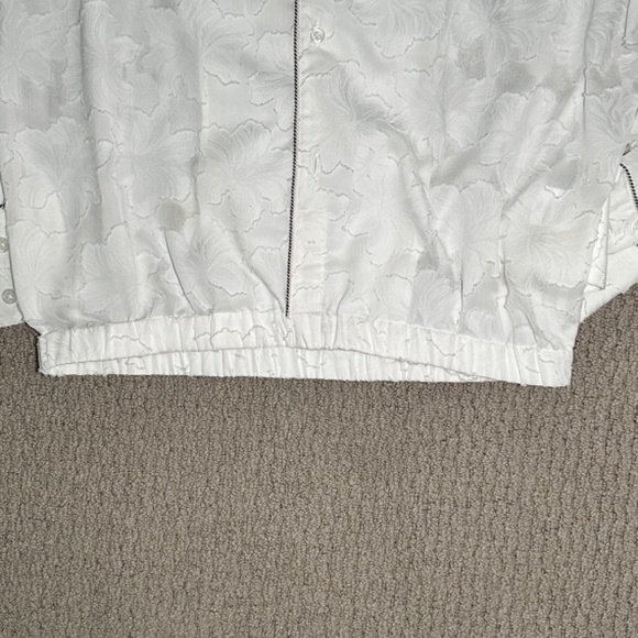 Valleyouth Embroidered White Semi-Sheer Shirt with Contrast Piping - Picture 10 of 11